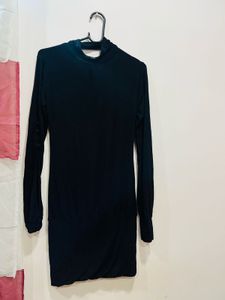 Black Turtle Neck Bodycon Dress