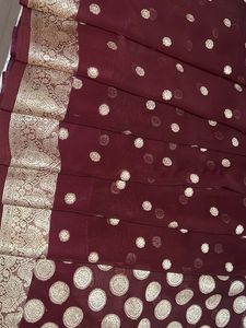 Designer Coffee Brown Beautiful Saree