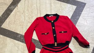 Red Knit Co-ord Set