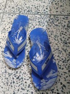 Blue Lehar Slippers