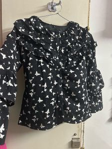 Cute Butterfly Frill Top