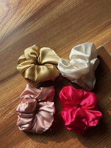Satin Scrunchie Set Pink combo