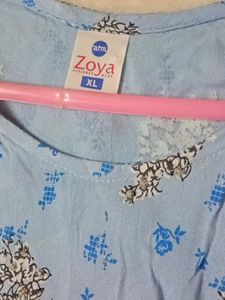 Sky Blue Colour A-line Kurti