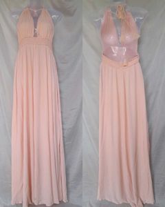 FOREVER 21 Elegant Blush Pink Maxi Dress with Halt