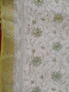 Elegant Floral Embroidered Saree