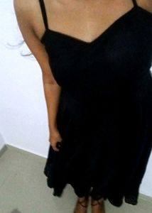 Black Fit and Flare Party Dress