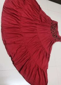 Navratri Special Red Ethnic Skirt