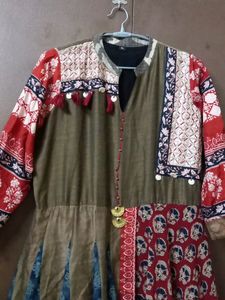 Multi Color Jaipuri Gown