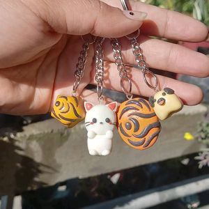 Cute Cat And Dog Or Anime/Manga Obito Keychain 1pc
