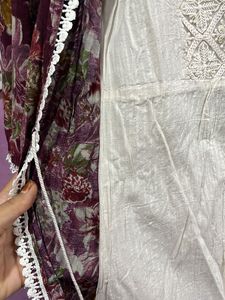Floral Print Kurti with Shrug
