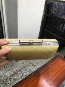 Silver Clutch Cum Sling Bag
