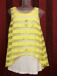 Hoyaa Yellow Sleeveless Top