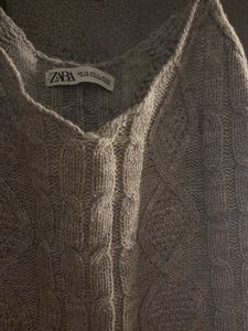 Zara Grey Wool Top