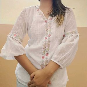 Floral Embroidered Top