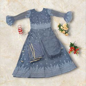 Gharara Naira Cut Deginer Kurti And Dupatta Set