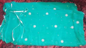 Green Suit With Plazo And Dupatta