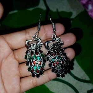 Peacock Drop Earrings