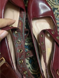 WineRed Strappy Heel (Check All Pictures For Flaws