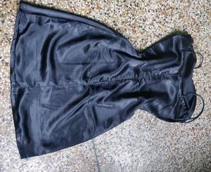 Satin Black Bodycon Dress ❤️