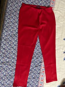 Red Slim Fit Pants