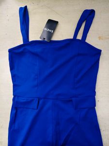 Square Neck Sleeveless Front Flap Jumpsuit