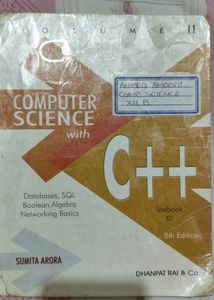 Computer Science Class 12 Textbook