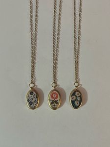 Pinteresty Vintage Cold Porcelain Charm Necklaces