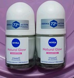 NIVEA Natural Glow Underarm Roll On (Pack Of 2)