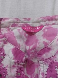 Pink Printed Kurta Set🌺