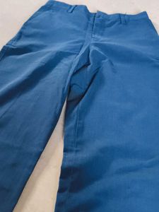Blue Straight Fit Pants