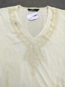 White Pearl Embellished Top