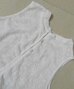 White Floral Embroidered Top