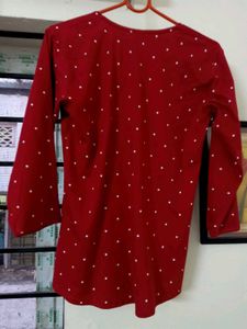 ZEYO Women&#39;s Red&amp;Navy Blue Cotton Night Suit