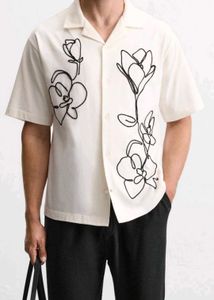 Floral embroidered Shirt / customised
