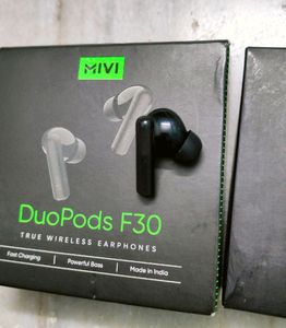 Mivi Duopods F30 with 42 hours batteryFast Charging TWS Bluetooth Headset (Black, True Wireless)