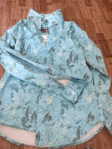 Cool Blue Patterned Shirt