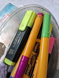 Cut Markers And Shining Pens.