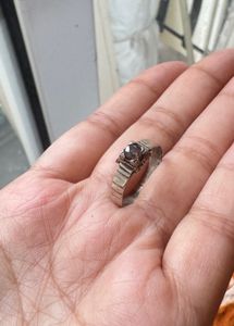 92.5 Silver Smoky Topaz Ring
