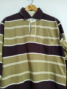 Monte Carlo Brown Striped T-Shirt (Men&#39;s)