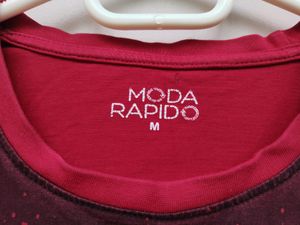 Moda Rapido Mens Red Ombre T-Shirt