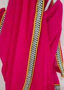 Stunning Pink Saree With Blouse (4-5year)