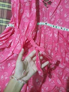Pink Printed Kurta