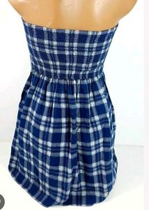 Plaid Strapless Dress