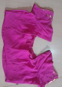 Pink Saree With Blouse