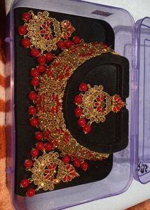 Red & Gold Jewelry Set