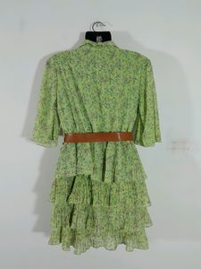 Fluorescent Green Printed Dress (Women&#39;s)