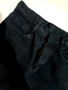 Combo Of Wide Leg Black Jeans And Top