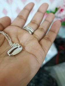 Handmade silver sea Shell Pendant+Chain