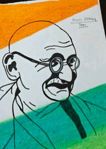 Mahatma Gandhi Art For His Birthday