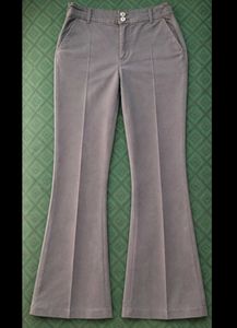Grey Flare Leg Trousers